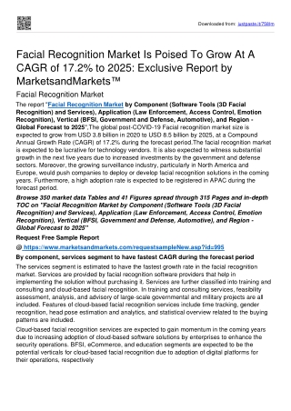 Facial Recognition Market To Reflect Impressive Growth Rate Worth USD 8.5 bn