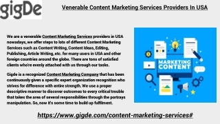 Venerable Content Marketing Services In USA