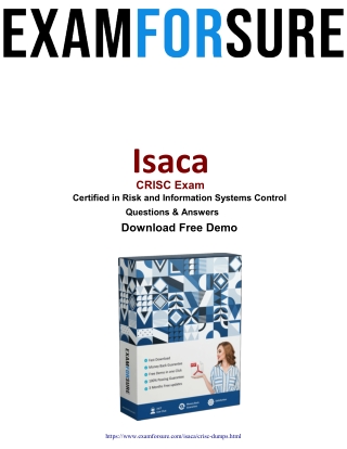 Authentic Isaca CRISC Exam Dumps PDF - 2022 Updated
