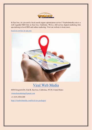 Local Seo Service in San Jose Viralwebmedia.com