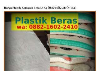 Harga Plastik Kemasan Beras 3 Kg