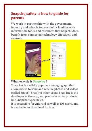 Snapchq safety a how to guide for parents
