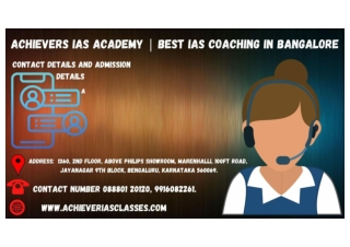 Top IAS Coaching In Bangalore Achievers IAS