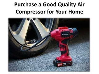 Some good things about air compressors