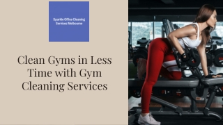 Gym Cleaning Melbourne