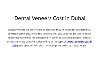 Best Dental Veneers Cost in Dubai