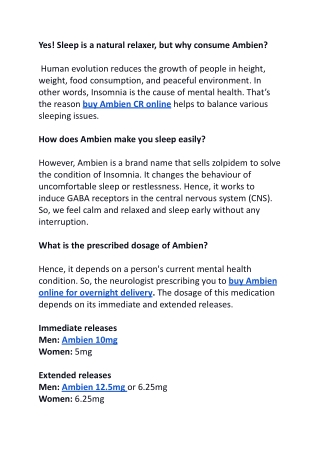 Where to buy Ambien online without a prescription_