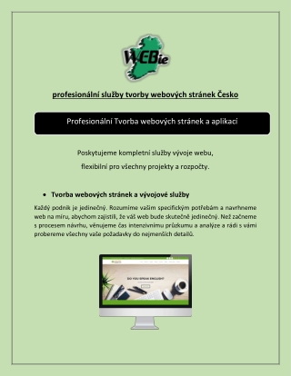 Profesionální webdesignové služby Česko | Webiewebdesign.cz