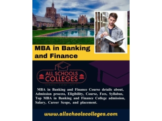 MBA in Banking and Finance