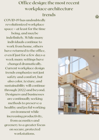 Office design: the most recent workplace architecture trends