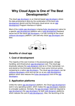 Why Cloud Apps Is One of The Best Developments