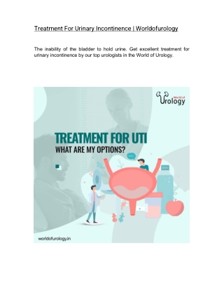 Treatment For Urinary Incontinence | Worldofurology