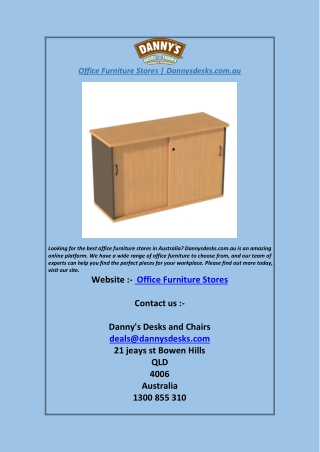 Office Furniture Stores  Dannysdesks.com.au