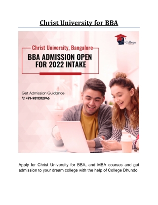 Christ University for BBA