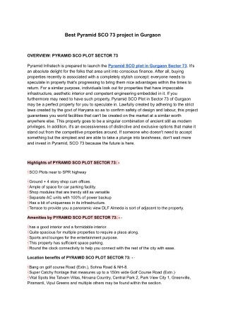 Pyramid SCO 73 New PDF