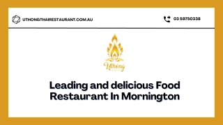 Leading and delicious Food Restaurant In Mornington