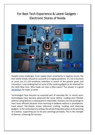 For Best  Tech Experience & Latest Gadgets - Electronic Stores of Noida