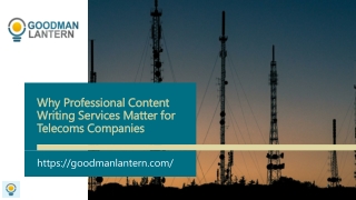 Why Professional Content Writing Services Matter for Telecoms Companies