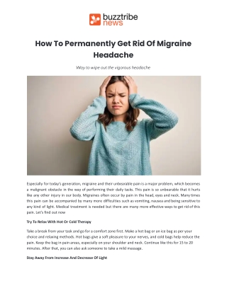 How To Permanently Get Rid Of Migraine Headache.docx