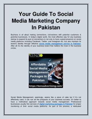 Your Guide To Social Media Marketing Company In Pakistan