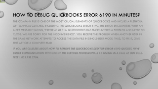 Complete guide to troubleshoot QuickBooks Error 6190