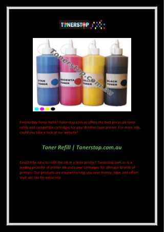 Toner Refill  Tonerstop.com
