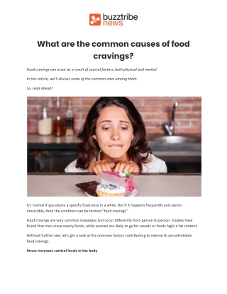 What are the common causes of food cravings.docx
