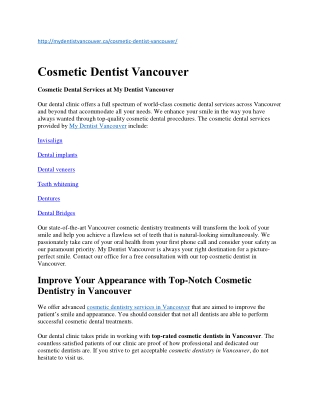 Cosmetic dentist vancouver