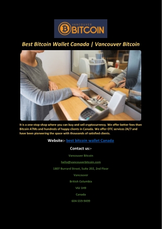 Best Bitcoin Wallet Canada | Vancouver Bitcoin