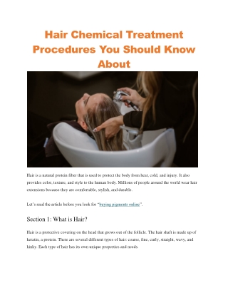 chemical treatment for hair