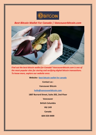 Best Bitcoin Wallet For Canada | Vancouverbitcoin.com