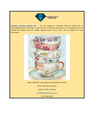 Australian Diamond Painting Kits