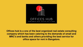Commercial Space for Rent in Manyata Tech Park