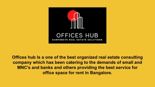 Commercial Space for Rent in Manyata Tech Park