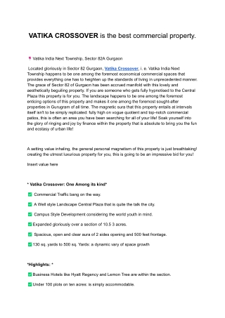 Vatika Crossover - New PDF