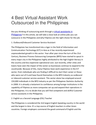 virtual assistants in Philippines