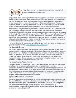 beste restaurant van Amstelveen