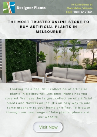 The most trusted online store to buy artificial plants in Melbourne