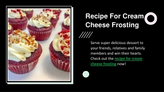 Recipe For Cream Cheese Frosting