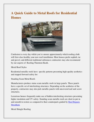 Find The Best Fascias and Soffits in Thornton Heath.