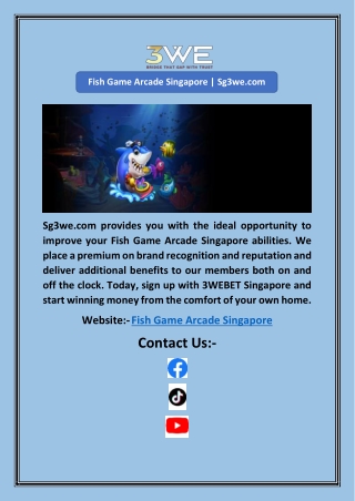 Fish Game Arcade Singapore | Sg3we.com