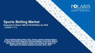 Sports Betting Market Revenue, Future Growth, Global Share Analysis.