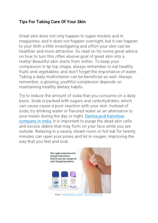Tips For Taking Care Of Your Skin