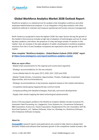 2021 Workforce Analytics Industry Global Analysis Report