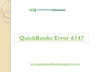 The symptoms of the occurrence of QuickBooks Error 6147