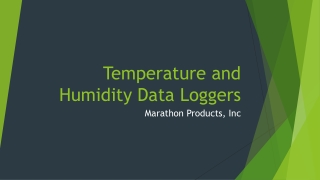 Temperature and Humidity Data Loggers - Marathon Products, Inc