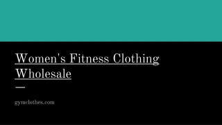 Custom Women's Fitness Clothing Wholesaler