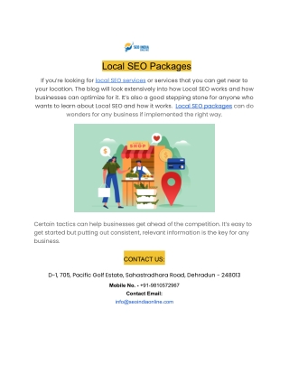 Local SEO Packages