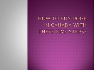 How to Buy DOGE In Canada with these five Steps?