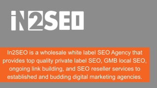 White Label SEO Reseller Program - IN2SEO